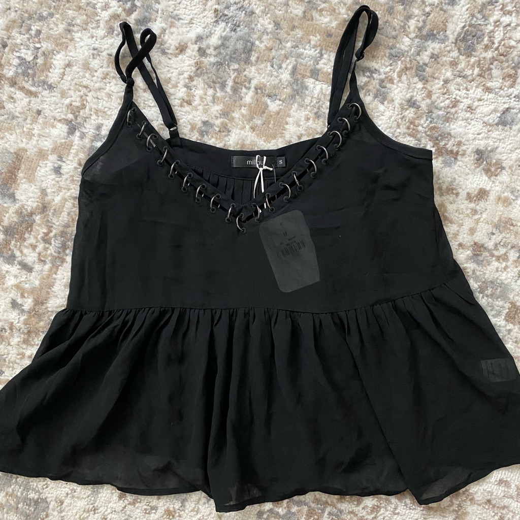 Millau Lf Sheer Black Cami Small